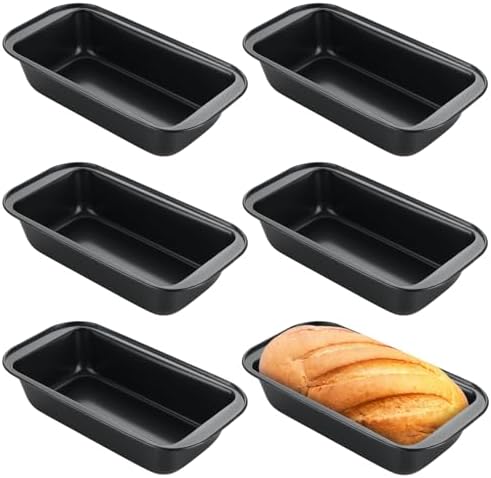 QTLCOHD 6 Pack 8" x 4" Loaf Pan for Baking Homemade Bread
