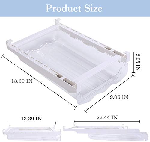 Pull Out Refrigerator Drawer Organizers Fridge Shelf Holder Storage