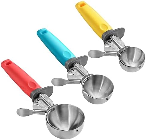 New Star Foodservice Thumb Press Food Disher/Ice Cream Scoop, 3-Pack