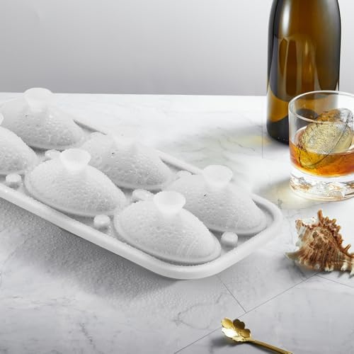 Nax Caki 3D Football Ice Cube Tray, Large Football Silicone Fun Shapes