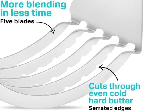 Stainless Steel Pastry Cutter & Dough Blender - Turquoise