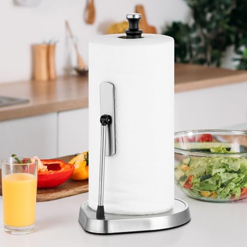 Dailyart Paper Towel Holder for One Hand Tear - Countertop with