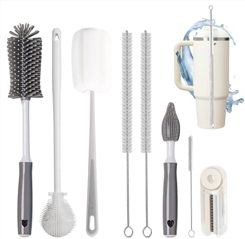 Bottle Cleaner Brush Set - 8 Pack Bottle Brushes for Cleaning