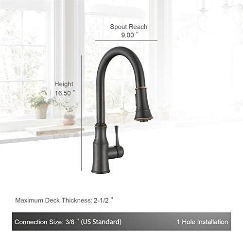 AguaStella AS94ORB Pull-Down Kitchen Faucet, Oil Rubbed Bronze