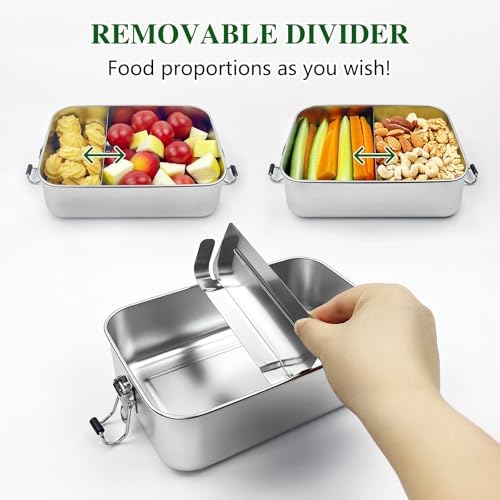 Anatole 304 Stainless Steel Bento Box 47oz Leak-Proof Lunch Box 1