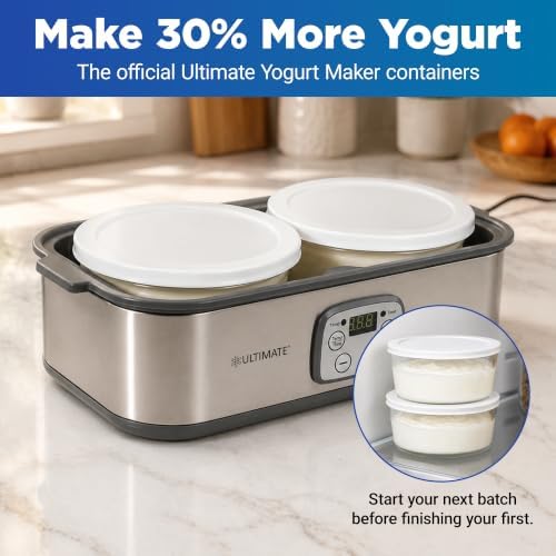 Ultimate Yogurt Containers, 2 Pack, 1 Quart Glass