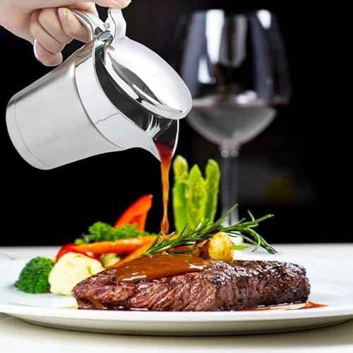 Double Insulated Gravy Boat, 18/8 Stainless Steel Sauce Jug Gravy Boat