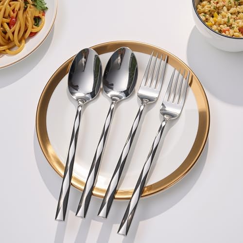 12-Piece Stainless Steel Spoon and Fork Set for Everyday Home Use
