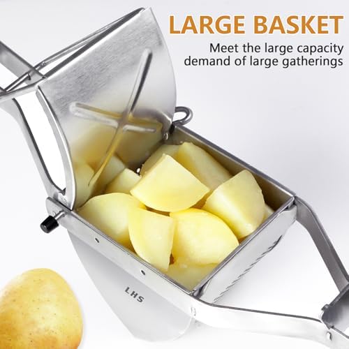 LHS Stainless Steel Potato Ricer and Masher, Heavy Duty Commercial