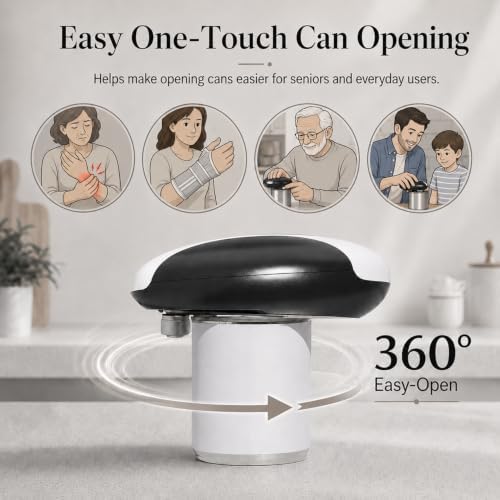 Electric Can Opener, USB-C Rechargeable Automatic Can Opener with