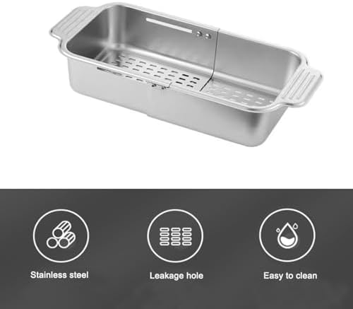 TopHomer Extendable Colander Strainer Over the Sink, Retractable