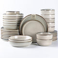 GBHOME Dinnerware Sets for 8, 32 Pieces Ceramic Plates and Bowls Set
