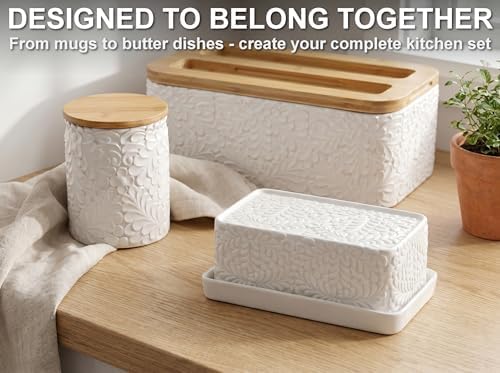 Two-in-One Butter Dish with Lid, Large Storage Keeper/Holder for