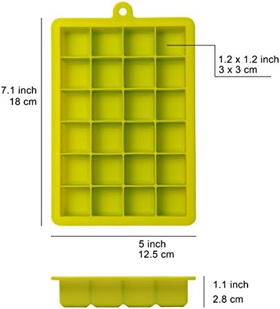 AYI&AYEE Silicone Ice Cube Trays with Lids, 2 Pack 24 Cavity Molds for