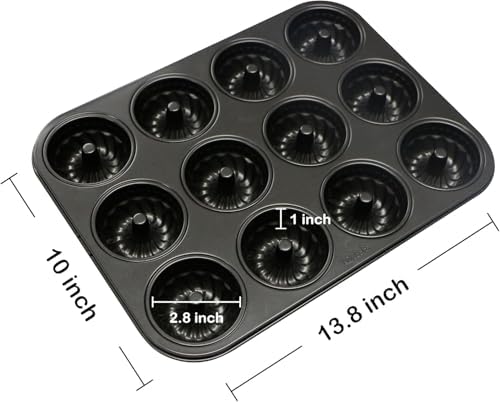 Webake Mini Fluted Tube Cake Pan, Non-Stick 2.8 Inch Cake Baking Pan