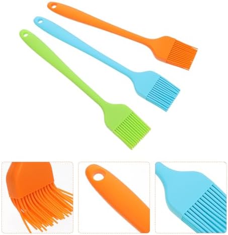 Sosoport 3pcs Silicone Pastry Basting Brush Set for Bbq and Baking