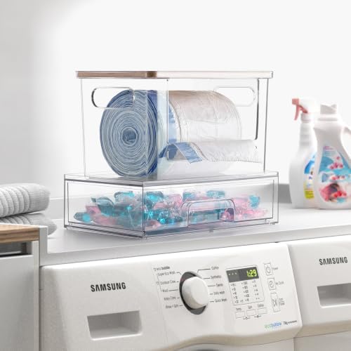 2Pcs Trash Bag Holder Under Sink Stackable Storage, Extra Large