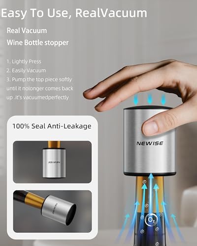 Newise Rechargeable Electric Wine Gift Set: Wine Opener, Aerator