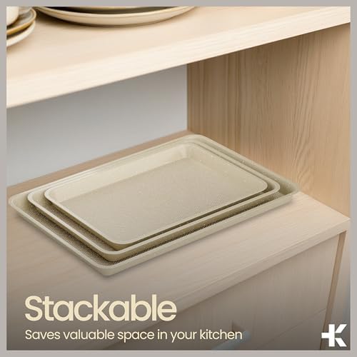 Diamond Bottom Cookie Sheet Set of 2, Nonstick White Marble Carbon