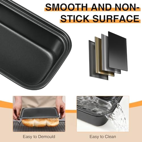 12PCS Mini Loaf Pans for Baking Bread, 6 X 3 X 2 in Nonstick Mini