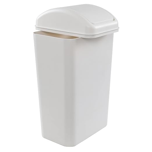 3.5 Gallons/14 Liter Small Trash Can, Plastic Swing Lid Garbage Bin，9.8" x 6.6" - Image 7