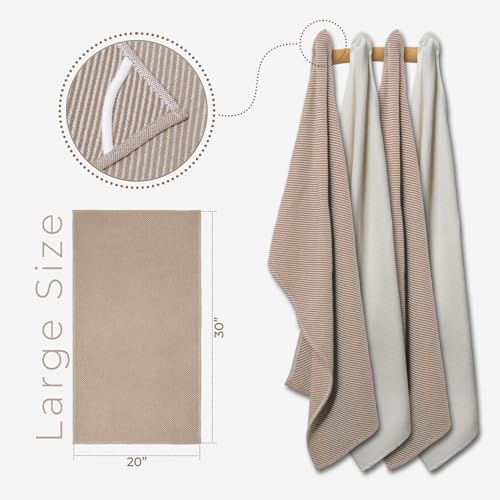 Ossano Kitchen Towels Set - 4 Pack, (20" x 30") - Boho & Decorative