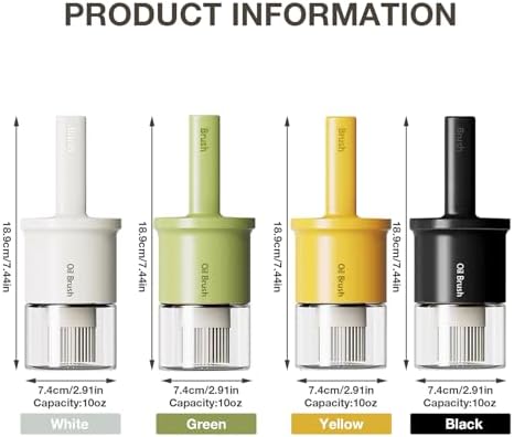 YARRAMATE Oil Dispenser with Brush, 300ml, Green