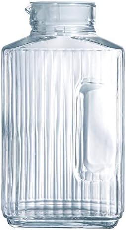 Luminarc Quadro 2-Liter Glass Pitcher with Lid, 67.5 Ounce