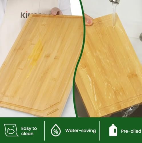 Bamboo Cutting Boards Set of 4 - Extra Large, Large, Medium, Small