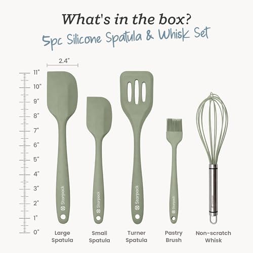 Starpack Flip and Whip Silicone Baking Utensils Set (5-Piece) - LFGB