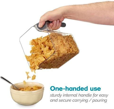 Polder Handle-It Canister, BPA-Free Plastic, Stackable Kitchen Storage