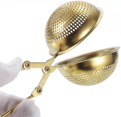 uxcell Ball Snap Tea Ball Infuser with Handle, Loose Tea Steeper