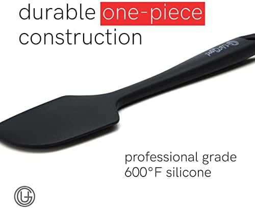 UpGood Silicone Spatula Set, 4 Pcs, Black