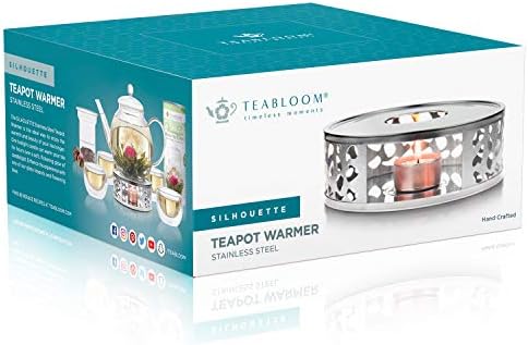 Teabloom Silhouette Tea Warmer - Brushed Stainless Steel Teapot Warmer