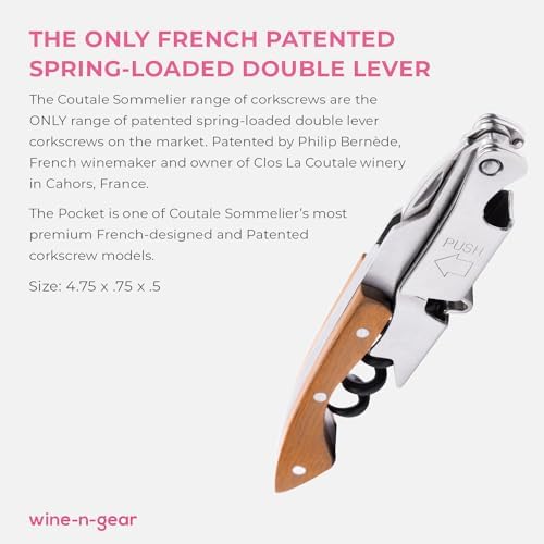 Pocket Prestige Waiters Corkscrew By Coutale Sommelier - Naturalwood