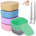 6 Packs Silicone Airtight Pets Food Storage Containers with Lids