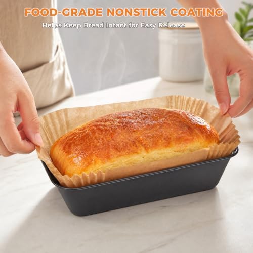 Loaf Pan Baking Set with 100 Parchment Paper Liners and 2 Mini