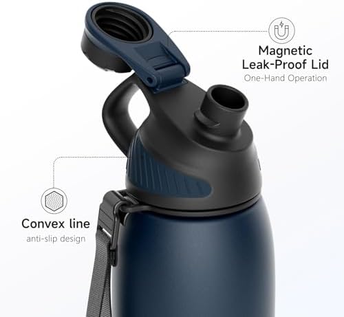 FJbottle 24oz Stainless Steel Insulated Water Bottle No Straw Spout