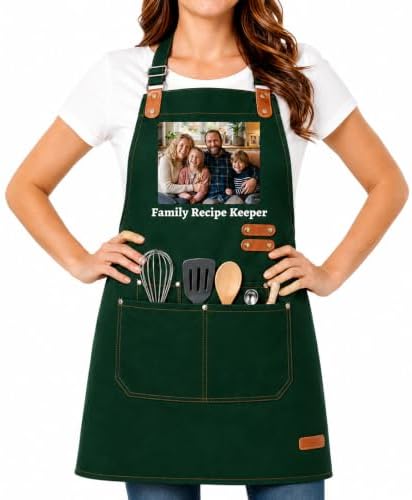 Personalized Apron with Pockets – Gifts for Cooking and Kitchen Lovers