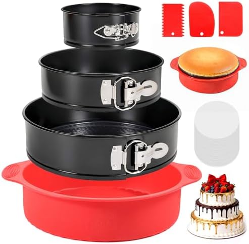 MASSUGAR 4 7 9 Inch Springform Pan Cheesecake Pan with Silicone