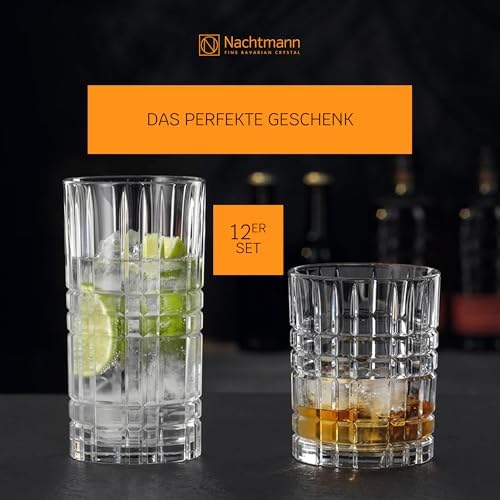Nachtmann Highland 12 Piece Drinkware Set, Tumblers and Highball
