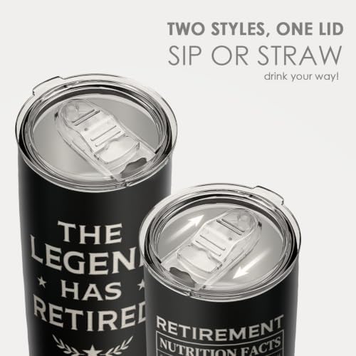 SANDJEST Retirement Tumbler 20oz, Stainless Steel Travel Cup with Lid