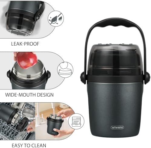 wiwens 32oz Soup Thermos Lunch Container