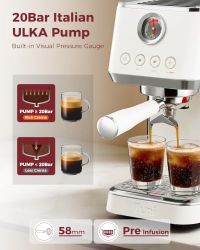 Tuni E2 Gen3 Espresso Machine with G3 64mm Grinder, Ivory