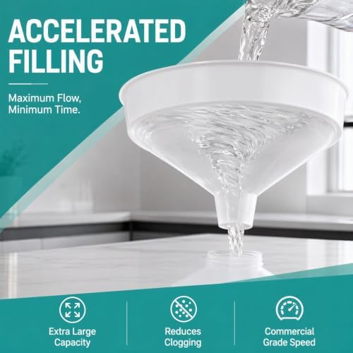 VANZACK 2Pcs Wide Mouth Plastic Funnel