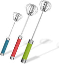 Stainless Steel Semi-automatic Egg Whisk - 3PCS Hand Push Rotary Whisk