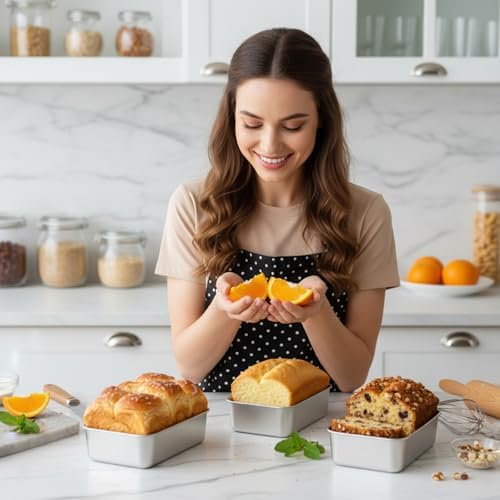 12 Pack 304 Stainless Steel Loaf Pan for Baking, 8.6 x 5.8 Inch