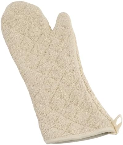 Winco Terry Oven Mitt, 17-Inch, Tan