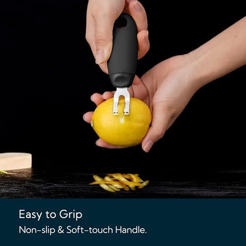 KITCHENDAO Citrus Lemon Peeler Zester Tool and 3-in-1 Herb Chopper