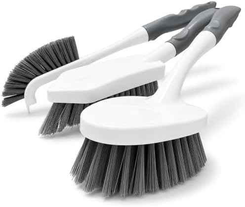 3PCS Scrub Brush Set for Shower Cleaning